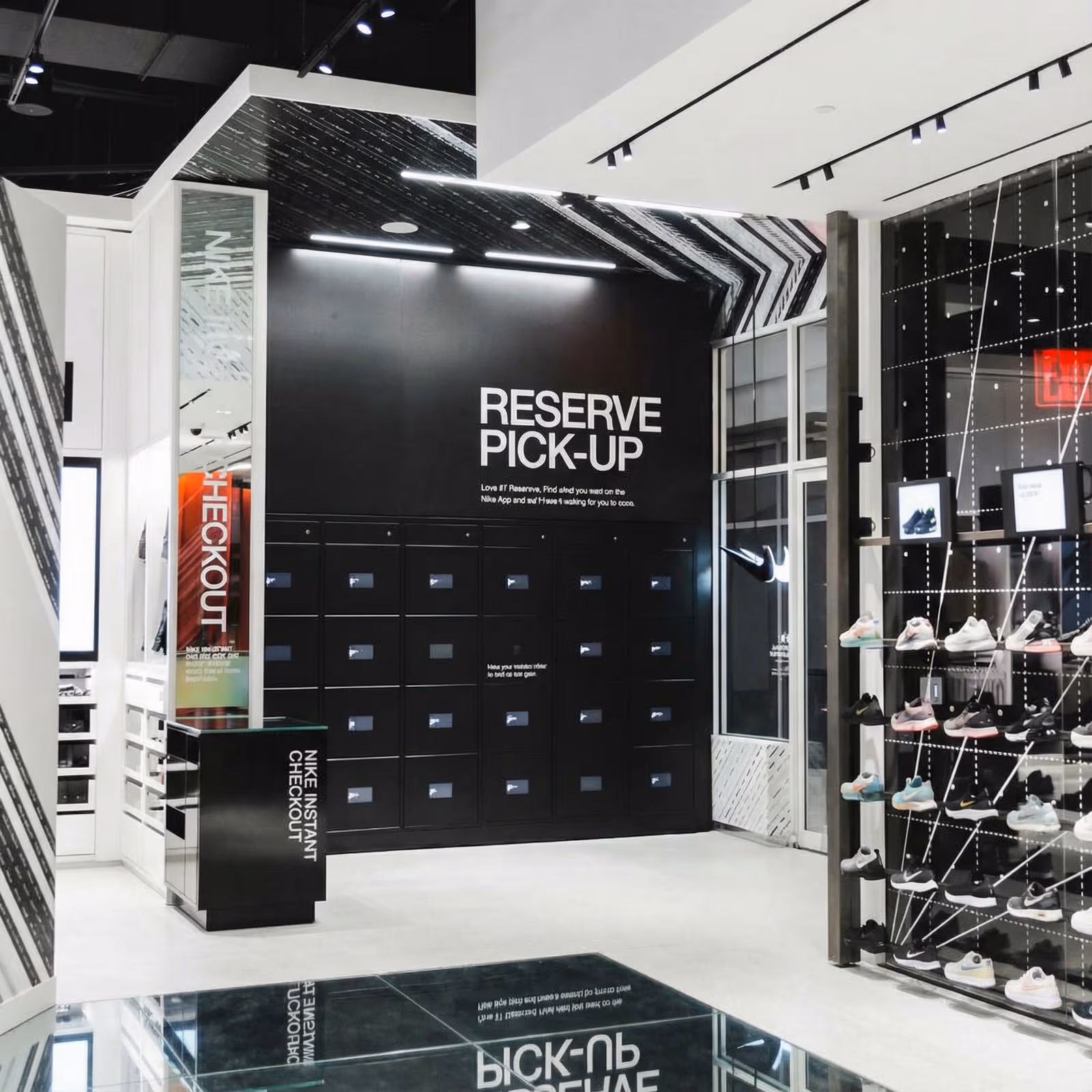 In-store reserve pick-up experience with digital lockers.